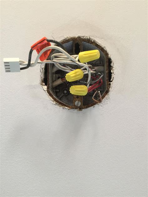 ceiling junction box hole too big|replacing ceiling box hole.